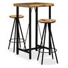 vidaXL Bar Set 3 Pieces Solid Reclaimed Wood
