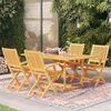 vidaXL 5 Piece Garden Dining Set Solid Teak Wood