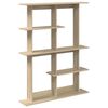vidaXL Wall Shelf Wall-Mounted Brown 102 x 20 x 130 cm Engineered Wood