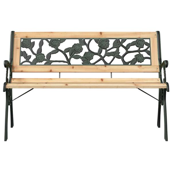 vidaXL Garden Bench with Cushion Brown 116 x 54 x 73 cm Wood