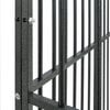 vidaXL Dog Playpen 4 Panel Black Galvanised Steel