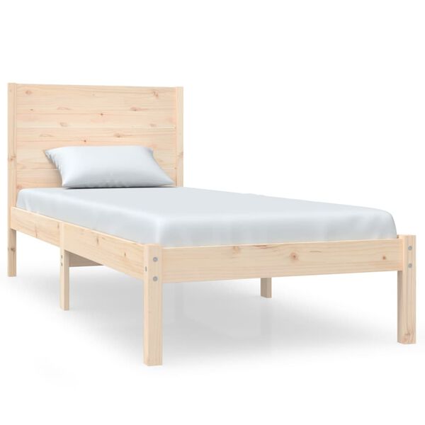 vidaXL Bed Frame without Mattress 90x190 cm Single Solid Wood