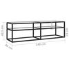 vidaXL TV Cabinet Transparent 140x40x40.5 cm Tempered Glass