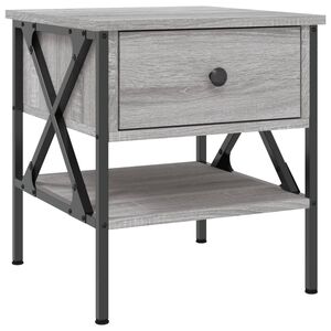 vidaXL Bedside Table Grey Sonoma 40x42x45 cm Engineered Wood