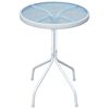 vidaXL Outdoor Table | Grey | Powder-coated steel | Small | Durable