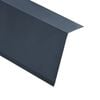 vidaXL L-shape Roof Edge Plates 5 pcs Aluminium Anthracite 170cm