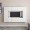 vidaXL 8 Piece TV Cabinet Set White Engineered Wood