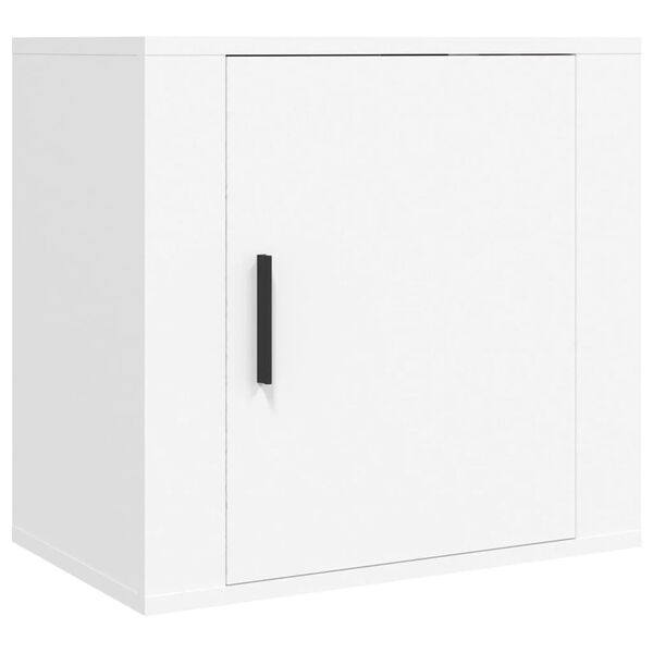 vidaXL Wall-mounted Bedside Cabinet White 50x30x47 cm