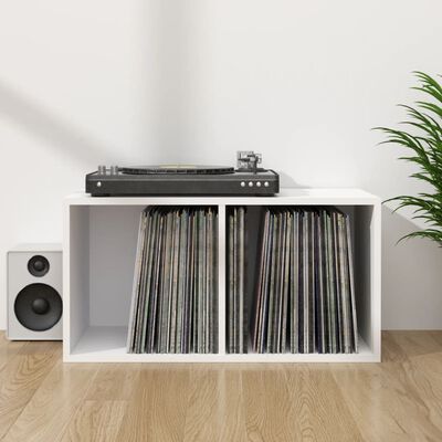 vidaXL Vinyl Storage Box White 71x34x36 cm Engineered Wood