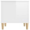 vidaXL Coffee Table High Gloss White 60x44.5x45 cm Engineered Wood