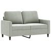 vidaXL 2 Piece Sofa Set with Cushions Light Grey Velvet
