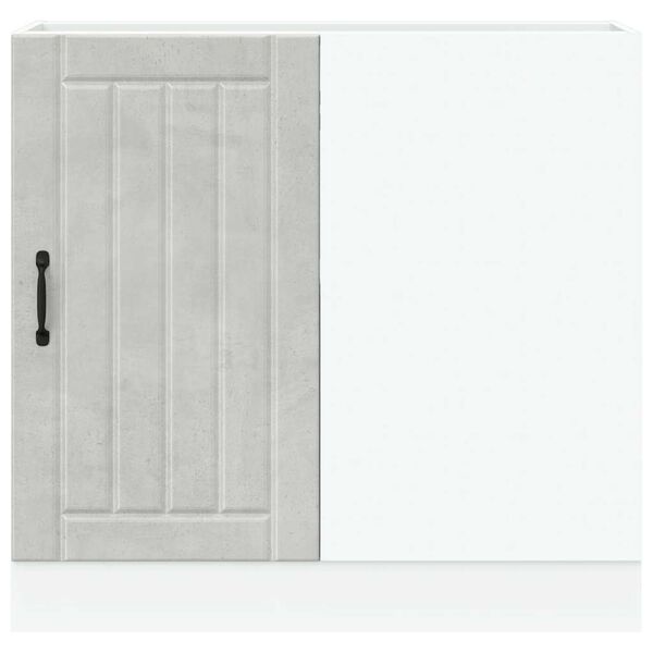 vidaXL Kitchen Base Cabinet "Lucca" High Gloss White Engineered Wood