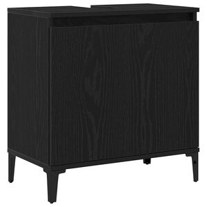vidaXL Bathroom Cabinet Black Oak 58 x 33 x 60 cm Engineered Wood