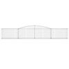 vidaXL Arched Gabion Baskets 9 pcs 400x50x60/80 cm Galvanised Iron