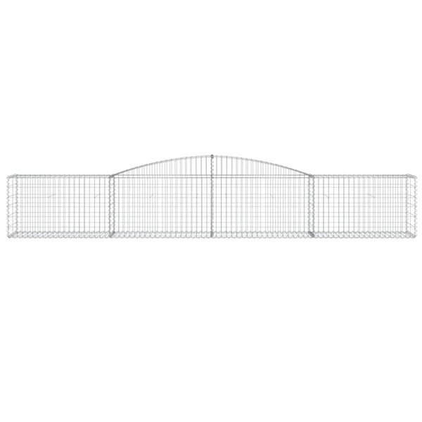 vidaXL Arched Gabion Baskets 9 pcs 400x50x60/80 cm Galvanised Iron