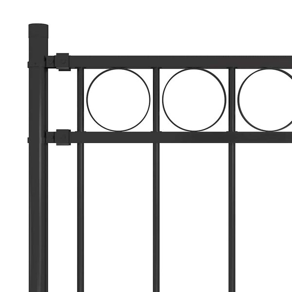 vidaXL Garden Fence Assen Steel 1.7x1.5 m Black