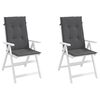 vidaXL Garden Highback Chair Cushions 2 pcs Anthracite 120x50x2 cm Fabric