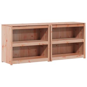 vidaXL Outdoor Kitchen Cabinet MEPPEL 2 pcs Natural Douglas
