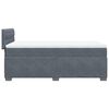 vidaXL Box Spring Bed with Mattress Dark Grey King Single Fabric