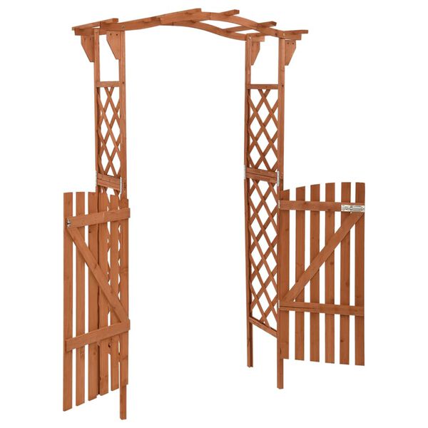 vidaXL Pergola with Gate 116x40x204 cm Solid Firwood