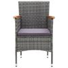 vidaXL 7 Piece Garden Dining Set Grey