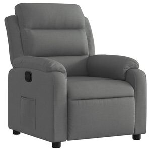 vidaXL Recliner Chair Dark Grey Fabric