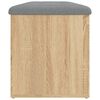 vidaXL Storage Bench Sonoma Oak 102x42x45 cm Engineered Wood