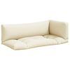 vidaXL Pallet Cushions 3 pcs Cream Fabric