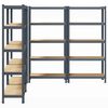 vidaXL 5-Layer Storage Shelves 4 pcs Anthracite Steel&Engineered Wood
