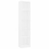 vidaXL 5-Tier Book Cabinet White 40x24x175 cm Engineered Wood