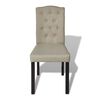 vidaXL Dining Chairs 4 pcs Camel Fabric