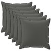 vidaXL Cushion Cover 6 pcs HOUTEN Anthracite 40 x 40 cm Polyester