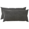 vidaXL Cushion Cover 2 pcs HEERLEN Dark Grey 40 x 80 cm Velvet