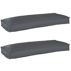 vidaXL Pallet Cushion Set 2 pcs Anthracite 100 x 40 x 8 cm