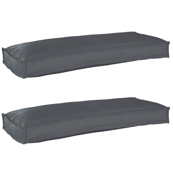 vidaXL Pallet Cushion Set 2 pcs Anthracite 100 x 40 x 8 cm