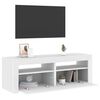 vidaXL TV Cabinet with LED Lights White 120x35x40 cm