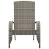 vidaXL Garden Adirondack Chair Grey Poly Rattan