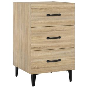 vidaXL Bedside Cabinet | Sonoma oak | Engineered wood, metal | Standard