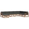 vidaXL Outdoor Sofa Set 8 pcs Natural and Anthracite