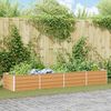 vidaXL Garden Raised Bed 320x80x45 cm Galvanized Steel Silver