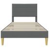 vidaXL Bed Frame with Headboard Dark Grey 90 x 190 cm Fabric