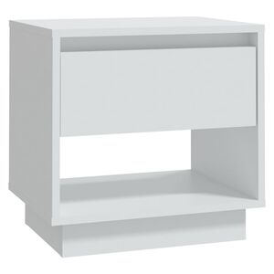 vidaXL Bedside Cabinet White 45x34x44 cm Engineered Wood