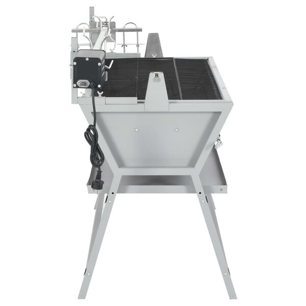 Iron and Stainless Steel BBQ Rotisserie Spit