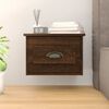 vidaXL Wall-mounted Bedside Cabinet Brown Oak 41.5x36x28cm