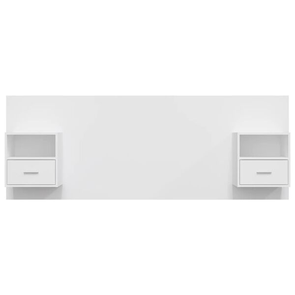 vidaXL Bed Headboard with Cabinets White Engineered Wood
