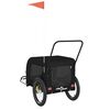 vidaXL Pet Bike Trailer Black Oxford Fabric and Iron