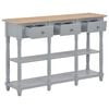 vidaXL Console Table Grey 120x30x76 cm MDF