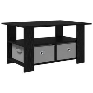 vidaXL Coffee Table Black Oak 77 x 55 x 42 cm Engineered Wood