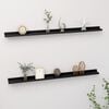 vidaXL Wall Shelves 2 pcs Black 115x9x3 cm