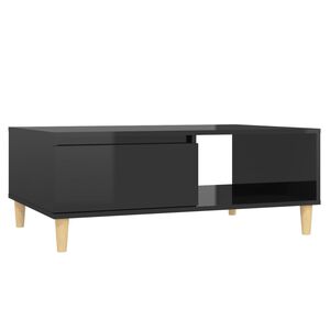 vidaXL Coffee Table High Gloss Black 90x60x35 cm Engineered Wood